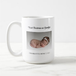 Caneca De Café Novo Avô Primeiro Natal como Vovô