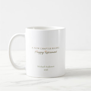 Caneca De Café Novo Capítulo Começa Nome Ano de Aposentadoria