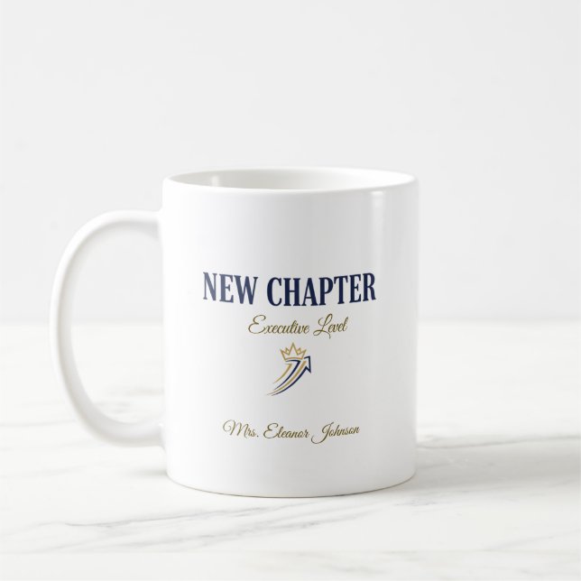 Caneca De Café Novo Capítulo Executivo Personalizado (Esquerda)