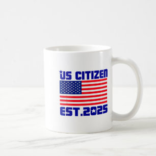Caneca De Café Novo Cidadão Dos EUA Est 2025 Cidadão Imigrante Am