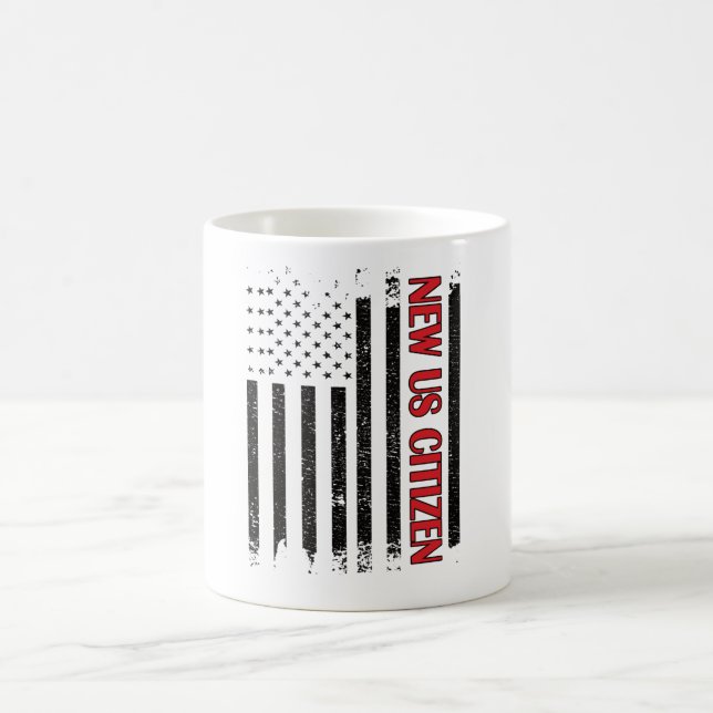 Caneca De Café Novo cidadão norte-americano americano orgulhoso d (Centro)