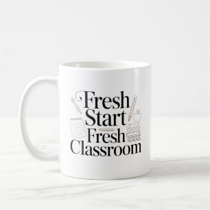 Caneca De Café Novo Começo Citação de Professor de Sala de Aula F
