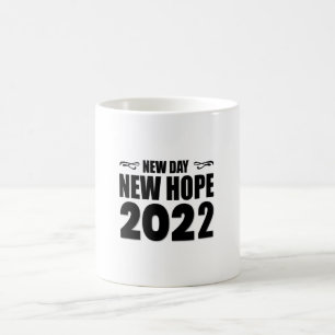 Caneca De Café Novo Dia Nova Esperança 2022-feliz ano novo-engraç