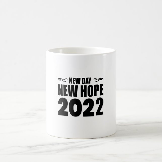 Caneca De Café Novo Dia Nova Esperança 2022-feliz ano novo-engraç (Centro)