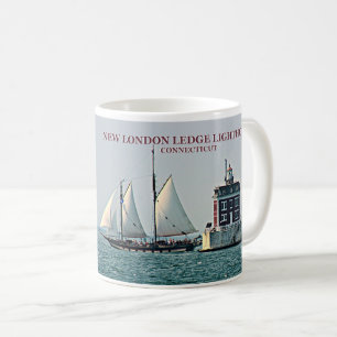 Caneca De Café Novo farol de Londres, Connecticut Mug