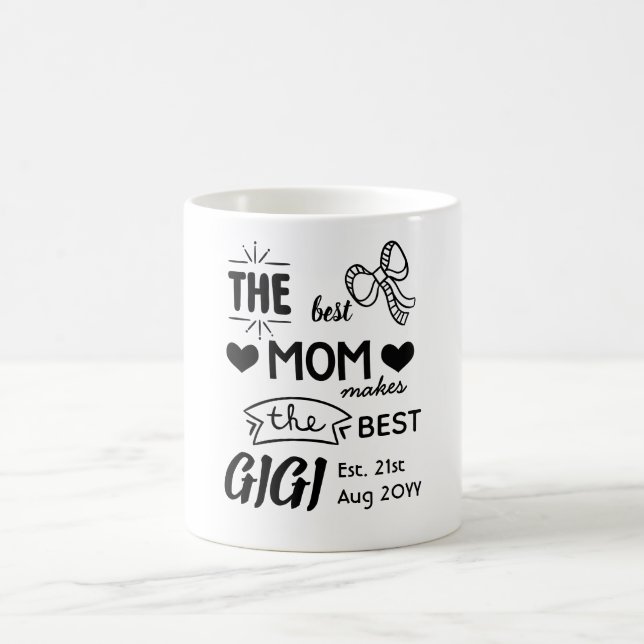 Caneca De Café NOVO GIGI MUG - Personalizado para a vovó, Nana, (Centro)