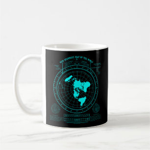 Caneca De Café Novo Mapa Padrão Da Terra Plana Do Mundo De Gleaso