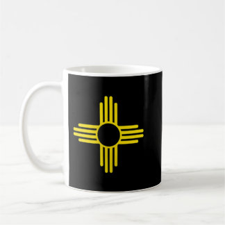 Caneca De Café Novo México Símbolo Sun Zia Pocket Design Amarelo