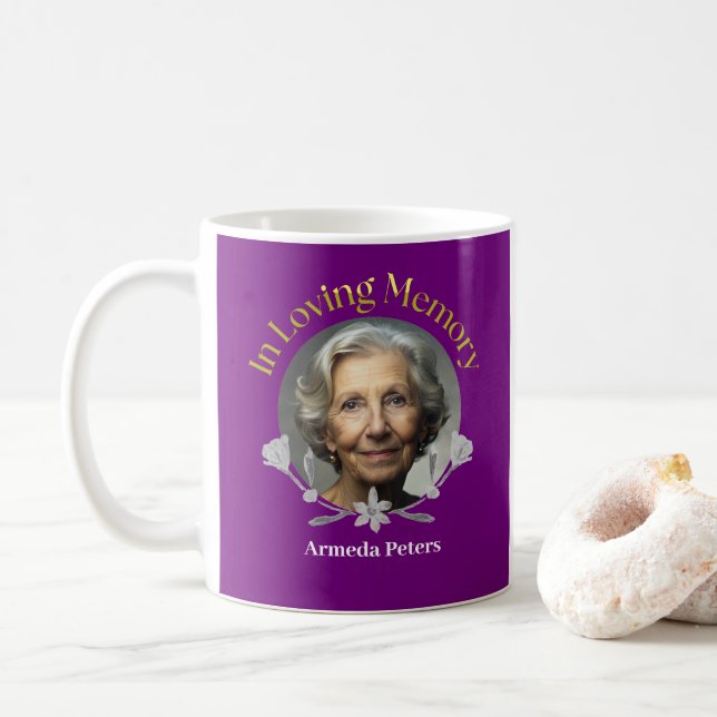 Caneca De Café NOVO! Mug - Em Memória De (Com Donut)