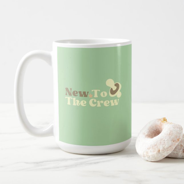 Caneca De Café Novo na tripulação (Com Donut)