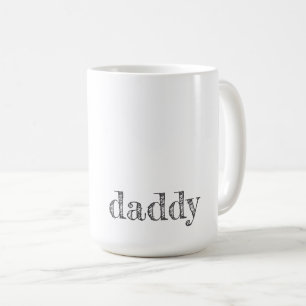 Caneca De Café Novo PAI de Bebê Moderno Tipografia Dia de os pais