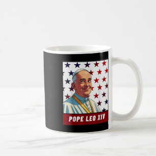 Caneca De Café Novo Papa Leo Xiv Robert American Flag