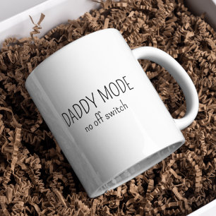 Caneca De Café Novo Papai Modo Papai Tipografia Divertida Minimal