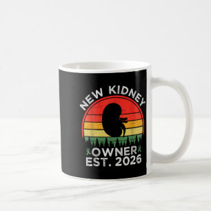 Caneca De Café Novo Proprietário de Rim Retro Est. 2026 Transplan