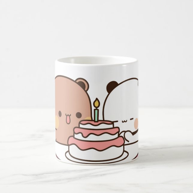 Caneca De Café novo urso e panda bubu dudu (Centro)