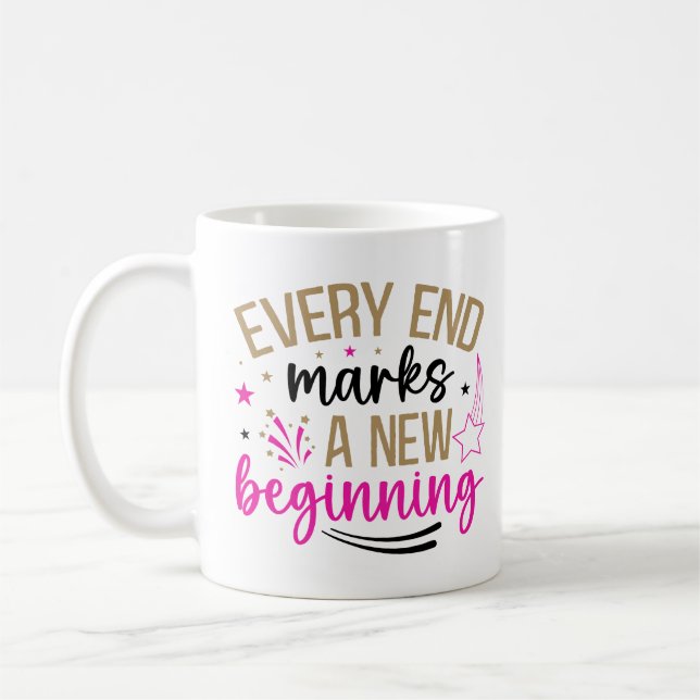 Caneca De Café Novos Começos Inspiradores (Esquerda)