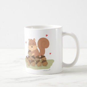 Caneca De Café Nozes de Esquilo Fofo Sobre Você Piada Amor Humor
