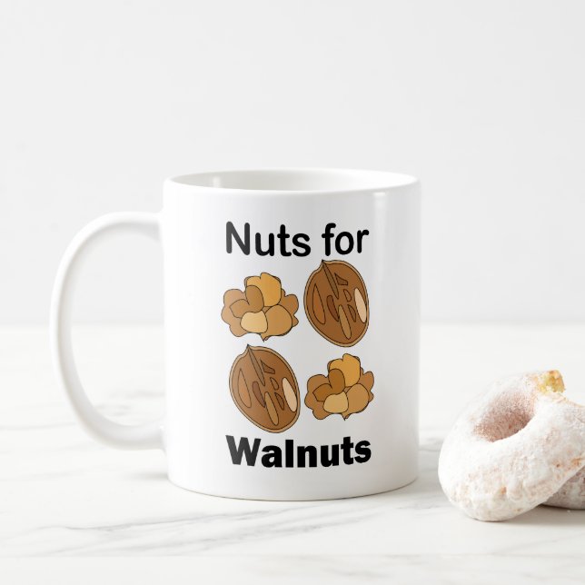Caneca De Café Nozes Para Noz Funny (Com Donut)