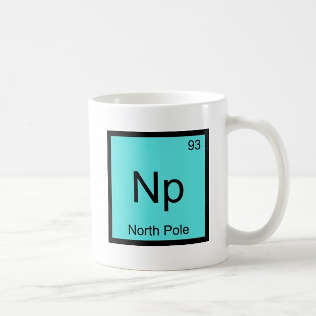 Caneca De Café Np - Símbolo do Elemento Químico do Polo Norte Cam (Direita)