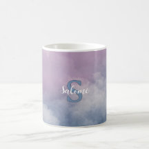 Nuage pastel prénom monogramme