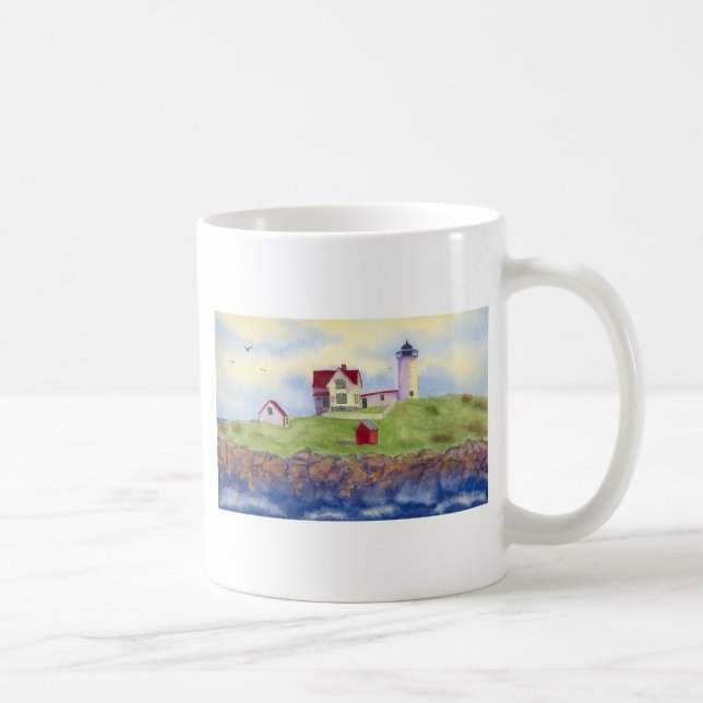 Caneca De Café Nubble Light House York Maine (Direita)