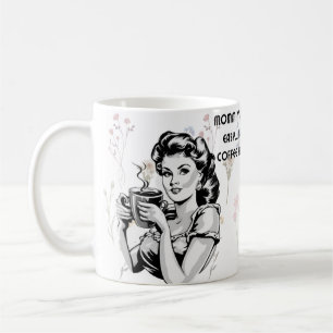 Caneca De Café Núcleo de Algodão Flor Mommin não é fácil