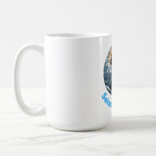 Caneca De Café Núcleo do Disco Planeta - A Terra quebra no Modo d