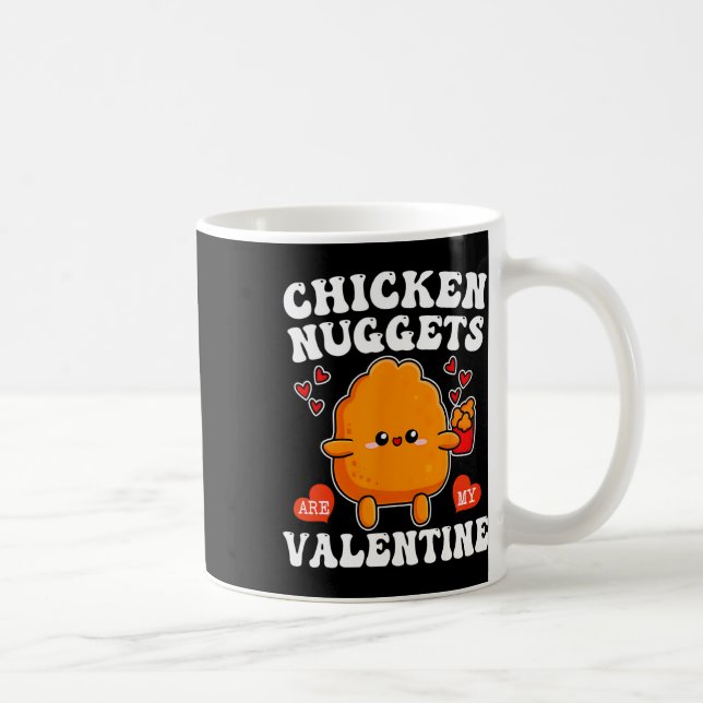 Caneca De Café Nuggets de Frango São Meu Namorado Engraçado Comid (Direita)