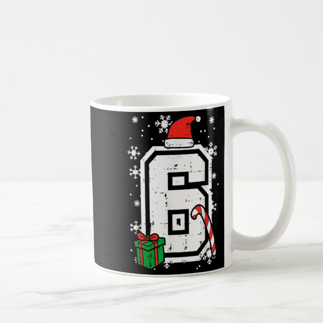 Caneca De Café Number 6 Christmas 6 7 Xmas Matching 67 Meme Men W (Direita)