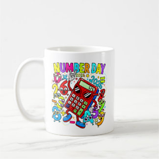Caneca De Café Number Day Maths Mug | Colourful Calculator