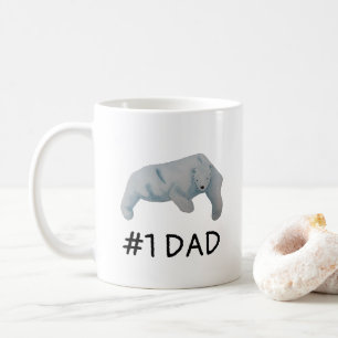 Caneca De Café Number One Dad Father's Day Polar Bear