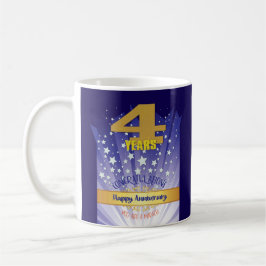 Caneca De Café Numeração de Negrito de Aniversário de Recuperação