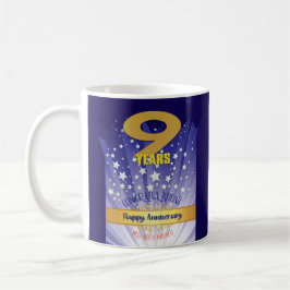 Caneca De Café Numeração de Negrito de Aniversário de Recuperação