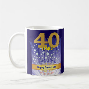 Caneca De Café Numeral de Negrito de Aniversário de Recuperação P