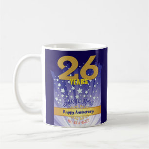 Caneca De Café Numeral de Negrito de Aniversário de Recuperação P