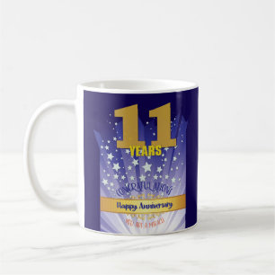 Caneca De Café Numeral Negrito de Aniversário de Recuperação PERS