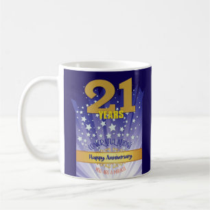 Caneca De Café Numeral Negrito de Aniversário de Recuperação PERS