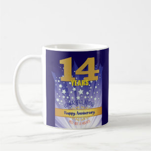 Caneca De Café Numeral Negrito de Aniversário de Recuperação PERS