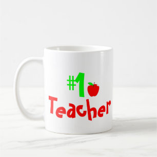 Caneca De Café Número 1, Teacher Mug, Melhor Presente De Profess