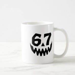 Caneca De Café Número 67 Correspondente Seis Sete 6 7 Meme 6 7 Di