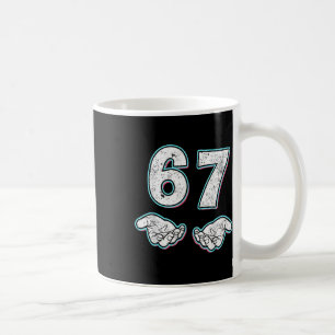 Caneca De Café Número 67 Correspondente Seis Sete 6 7 Meme 6-7 Di
