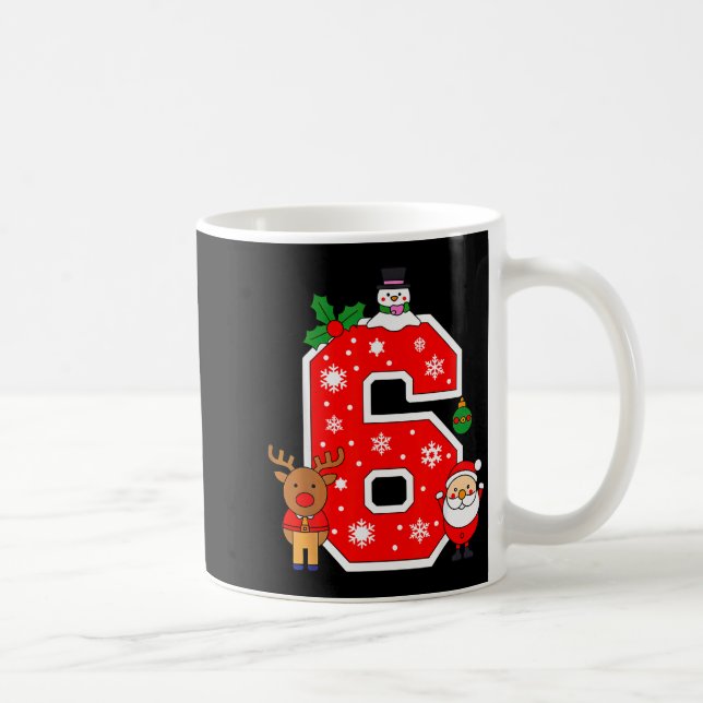 Caneca De Café Número 6 67 Meme Conjuntos de Pijamas de Natal Com (Direita)