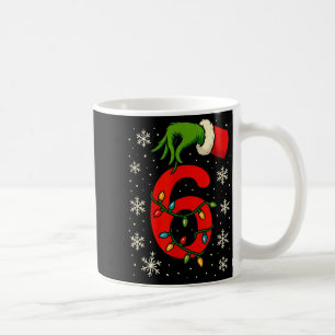 Caneca De Café Número 6 Correspondente ao Meme Six Seven de Natal