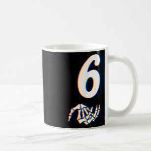 Caneca De Café Número 6 Mão de Esqueleto Meme Correspondente 67 H