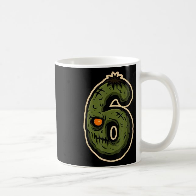 Caneca De Café Número 6 Monstro 67 Meme Casal Combinando Hallowee (Direita)