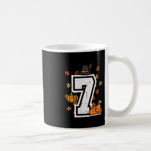 Caneca De Café Número 7 Dia de Ação de Graças 6 7 Combinando 67 M