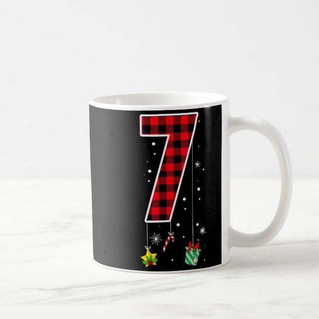 Caneca De Café Número 7 Dito de Meme Engraçado 6 7 Seis Sete Nata (Direita)