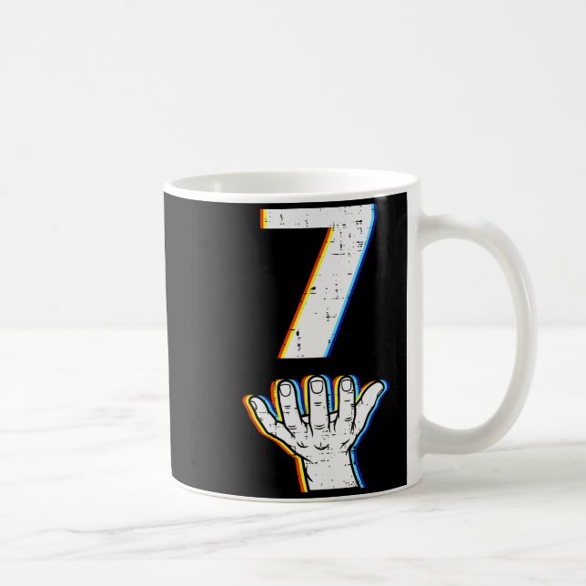 Caneca De Café Número 7 Fantasia de Halloween do Meme Corresponde (Direita)