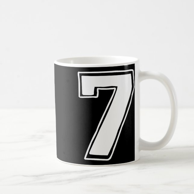 Caneca De Café Número 7 Seis Sete 6 7 Meme 67 Divertido Aniversár (Direita)