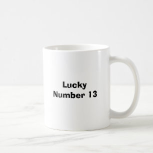 Caneca De Café Número afortunado 13